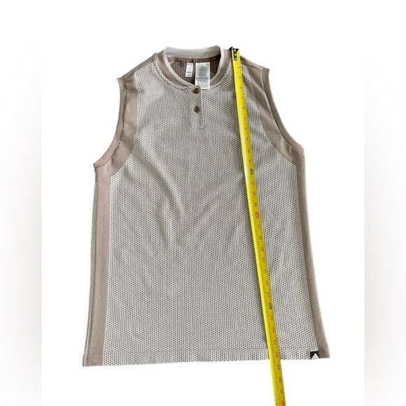 ADIDAS Ultimate 365 Tour Prime Knit Polo Sleeveless Shirt Earth‎ Strata Taupe XL - Picture 12 of 13
